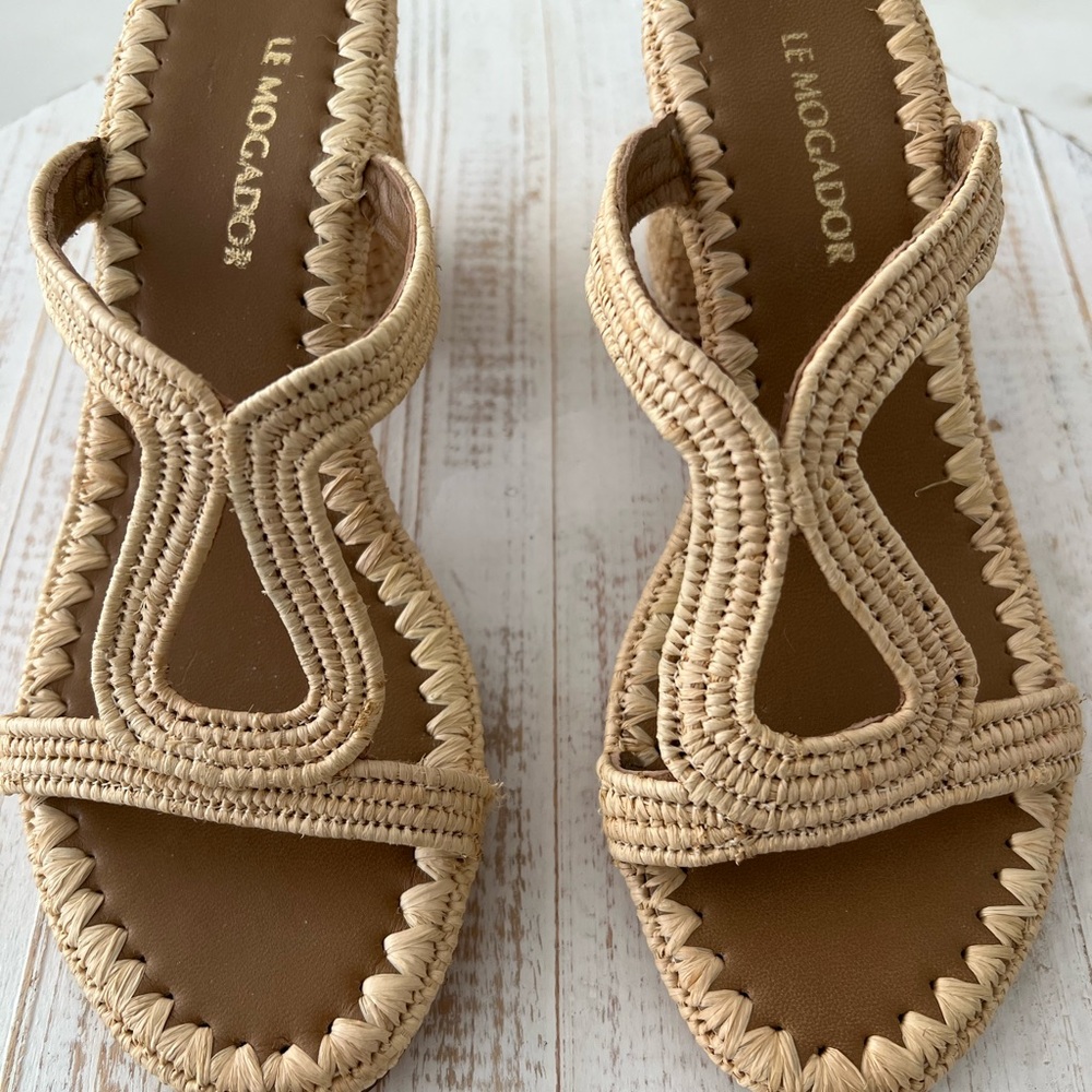 Le Mogador Women's Beige Woven Sandals